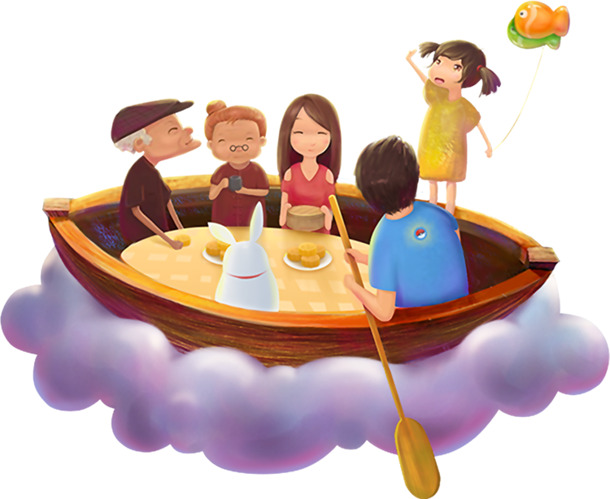 中秋佳节，精美船元素PNG透明图片，节日氛围满满，免费下载设计素材