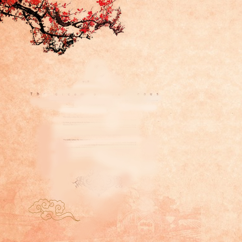 中国风笔触韵味，古风毛笔晕染海景，高清JPG与PSD设计素材下载