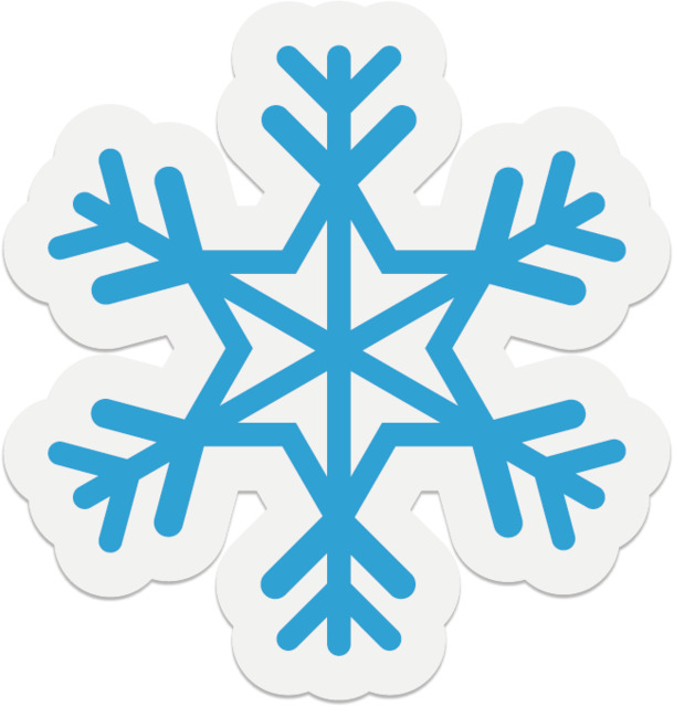 圣诞节矢量雪花贴纸，高清PNG透明图片，AI格式设计素材下载