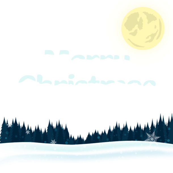 卡通圣诞雪夜贺卡矢量素材，高清PNG透明图，AI格式，节日元素丰富，一键下载
