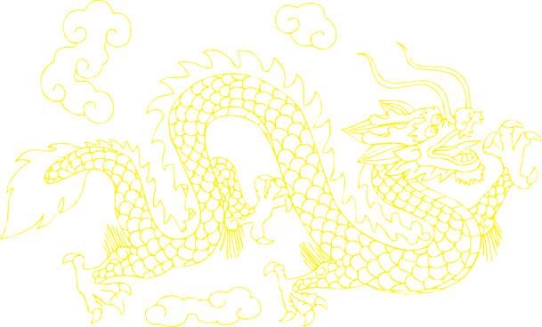 中国风龙纹PNG透明图片，高清装饰元素，设计素材免费下载