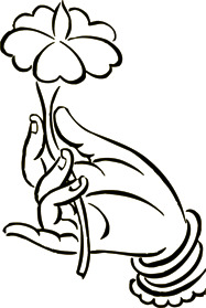 手绘祈福佛祖荷花手势PNG，透明高清，端午节节日元素，设计素材免费下载
