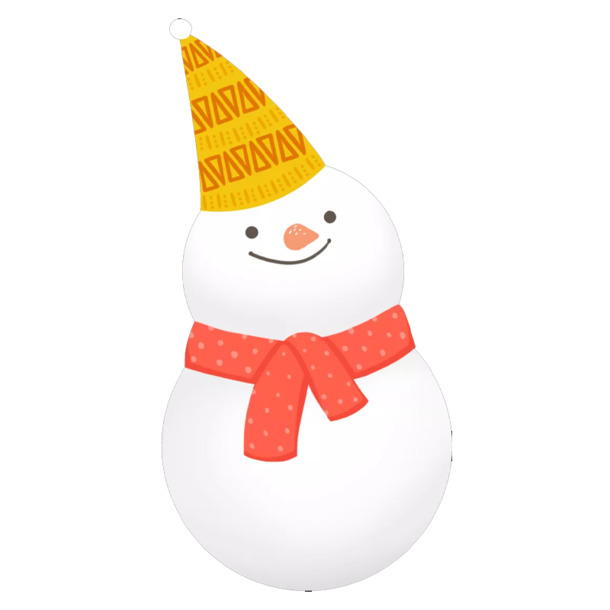圣诞节雪人PNG透明图，高清节日元素，设计素材免费下载