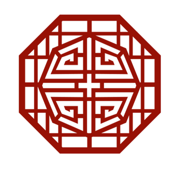 古风红窗棱PNG透明图，高清中国风装饰元素，设计素材免费下载