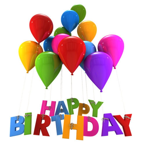 免扣生日快乐泡泡字体PNG透明图，节日元素PSD设计素材下载