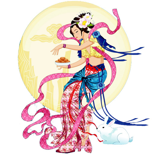 中秋节，嫦娥奔月高清PNG透明图片，精美节日元素设计素材免费下载