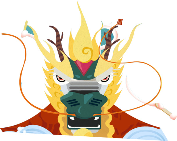 端午节龙舟龙头装饰，高清PNG透明图，中国风设计素材免费下载