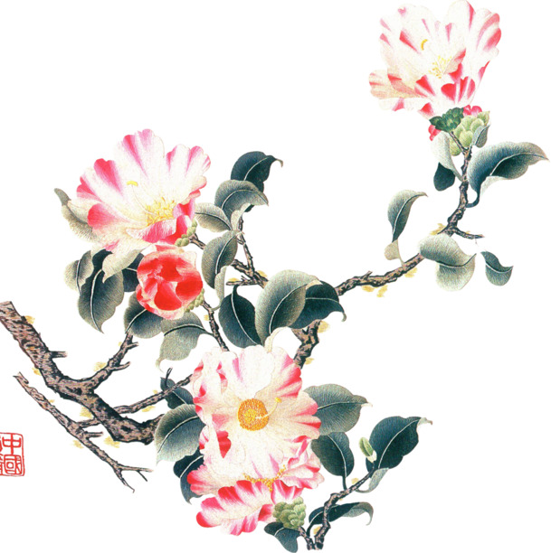 高清PNG透明工笔画免扣素材，中国风装饰元素，一键下载设计素材
