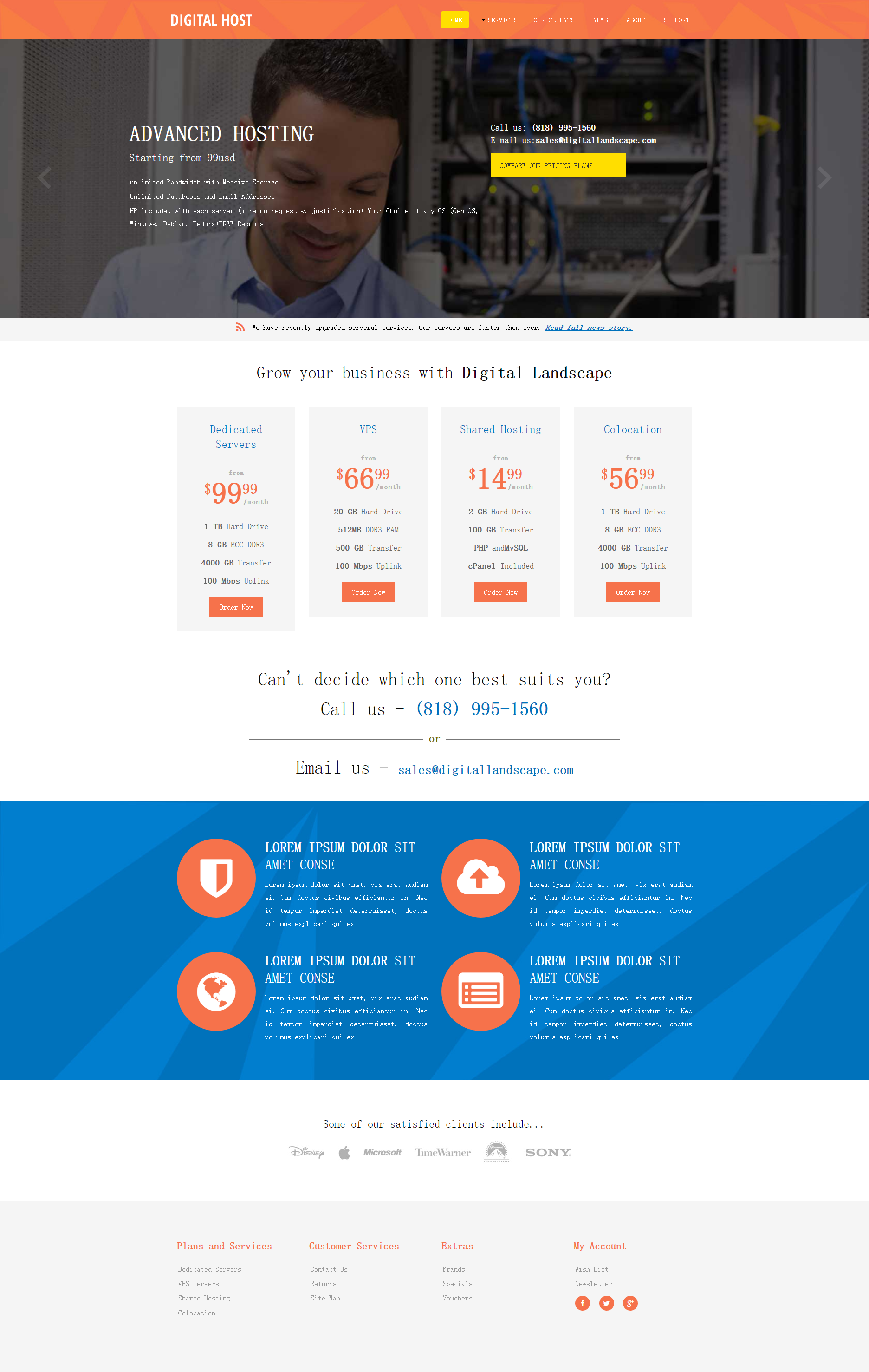 专业的数字服务机构网站bootstrap模板