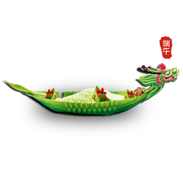 端午佳节必备，龙舟粽子糯米PNG透明图片，PSD设计素材免费下载