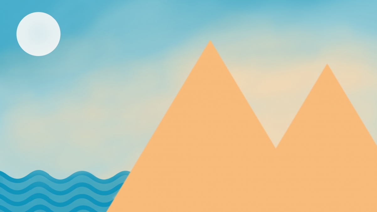 原创极简山水月景，4K高清壁纸，3840x2160分辨率，畅享自然之美