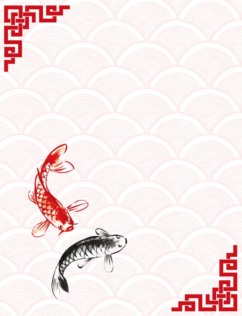 矢量中国风年年有余背景素材，复古高清JPG/AI格式设计资源下载