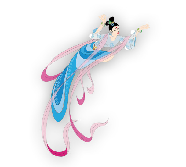 中秋节嫦娥PNG透明素材，高清节日元素，设计下载必备