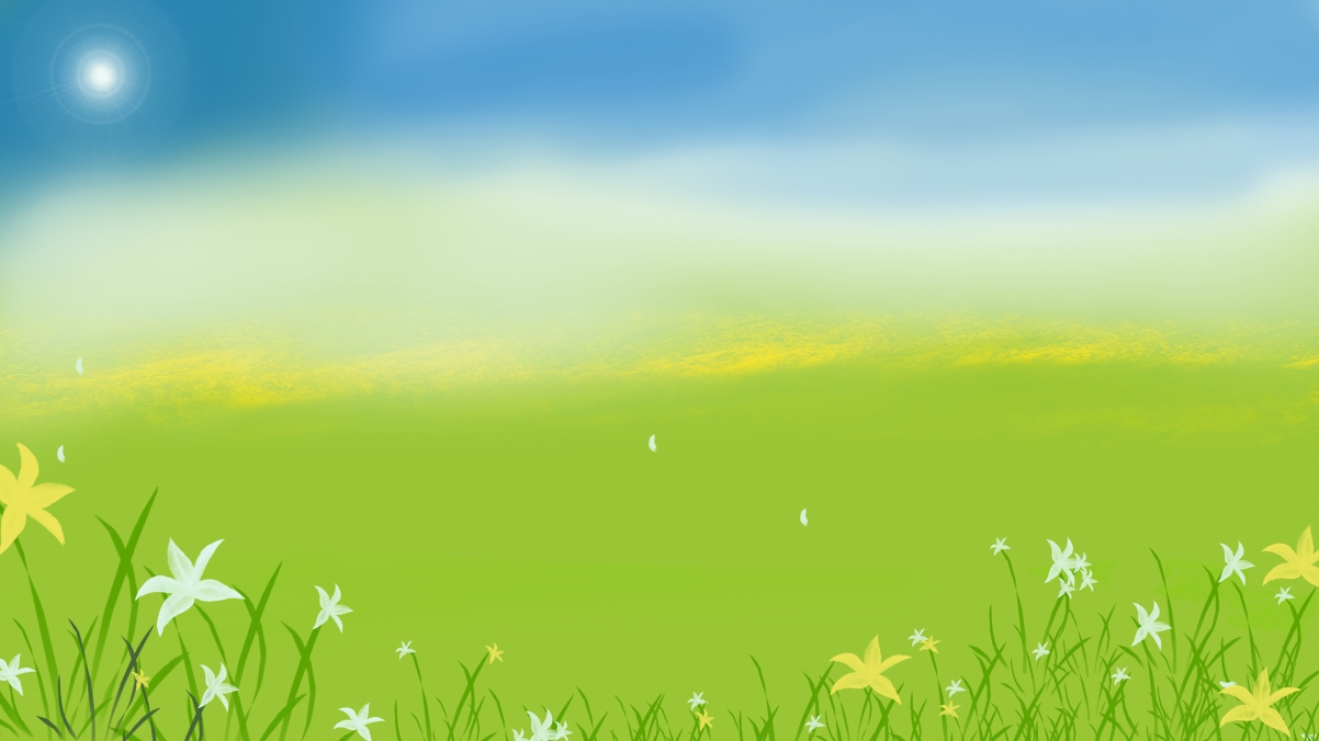 原创简约风景，小清新蓝天小草花朵4K壁纸，高清3840x2160下载