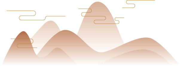 中国风装饰插画，群山云景PNG透明图片，高清素材免费下载