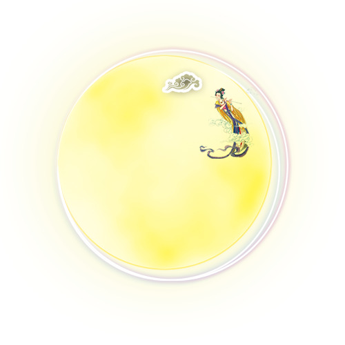 嫦娥奔月PNG透明图，高清中秋节日元素，设计素材免费下载