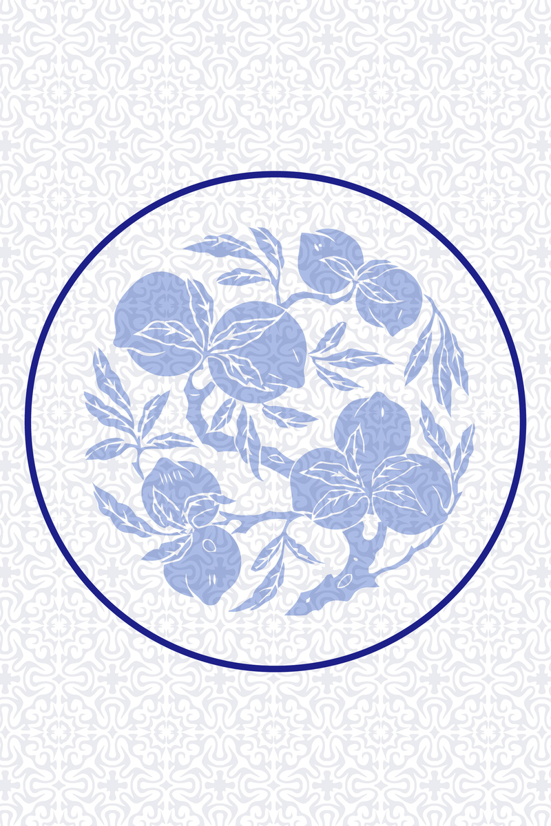 中国风矢量青花瓷背景图，复古花纹底纹，高清JPG/AI格式素材下载