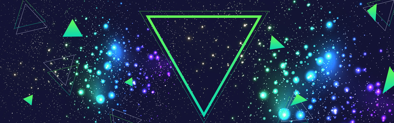 蓝色星空几何三角科技商务Banner，炫酷PSD/JPG素材，高清下载