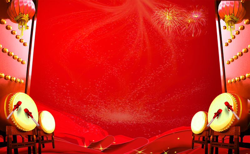 复古中国风年会海报设计素材，喜庆开门红JPG/PSD高清下载