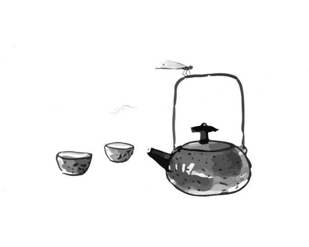 中国风茶具PNG透明图，高清装饰元素，设计素材免费下载