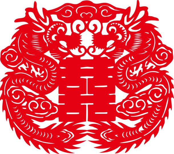 创意喜字帖PNG透明图，中国风装饰元素，高清素材下载