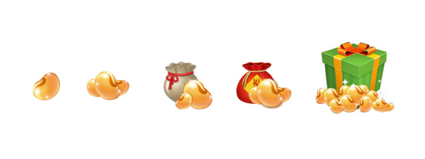 圣诞节金豆元素PNG透明图片，高清节日设计素材下载
