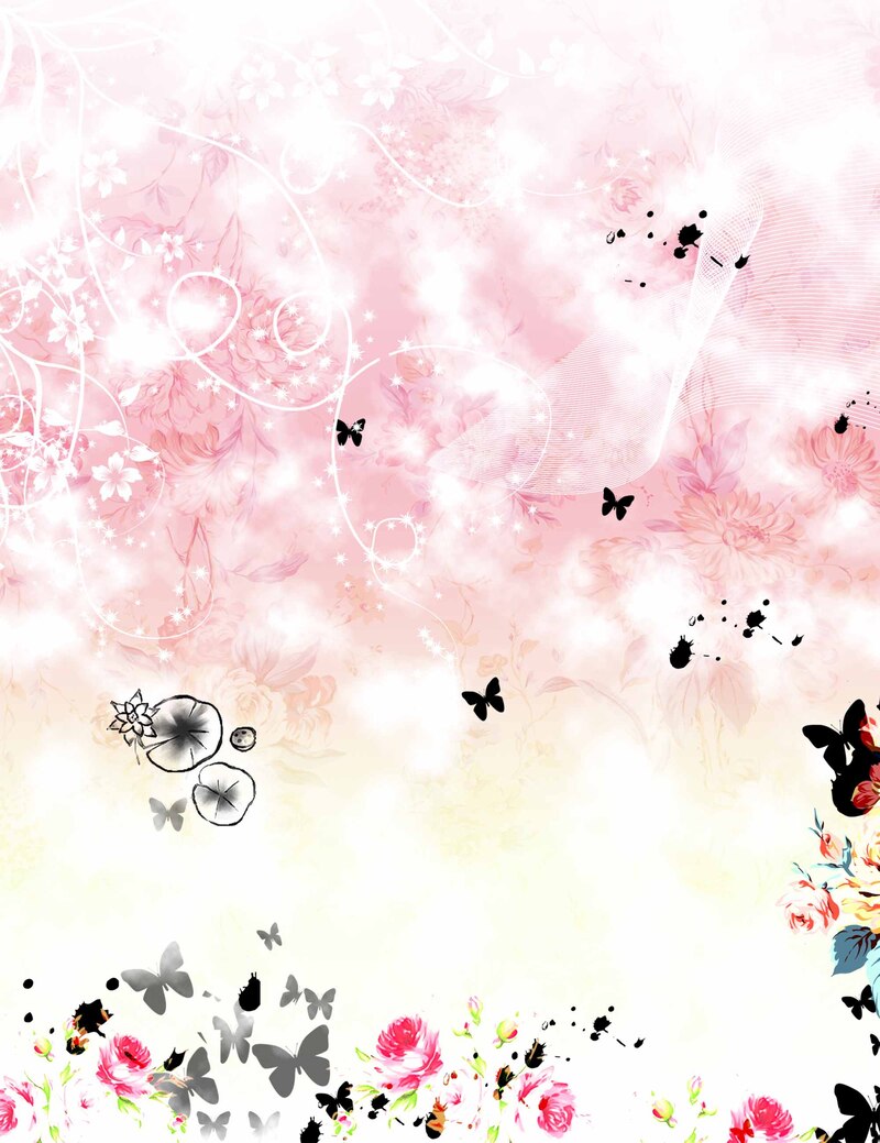 粉色花朵背景图，时尚女性潮流元素，高清JPG/PSD下载