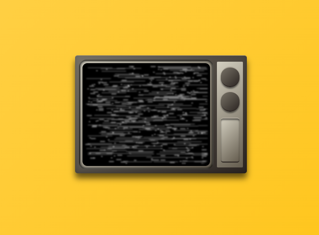 复古风html5无信号电视机动画