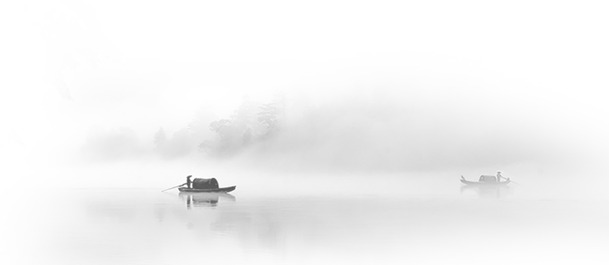 中国风水墨画PNG透明素材，高清PSD设计元素下载