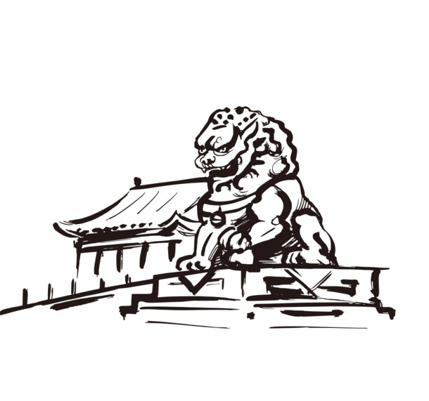 中国风水彩画PNG透明素材，高清装饰元素，免费下载