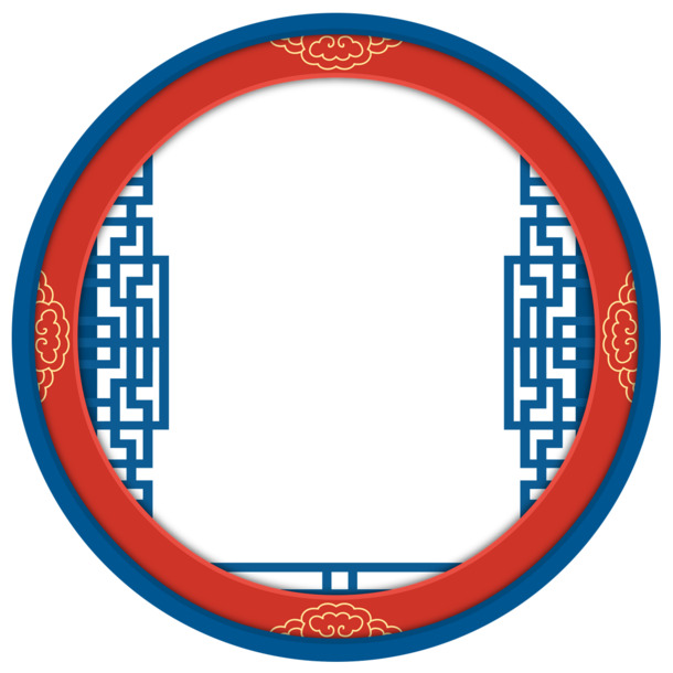 中国风边框PNG素材，高清透明装饰元素，国潮设计下载
