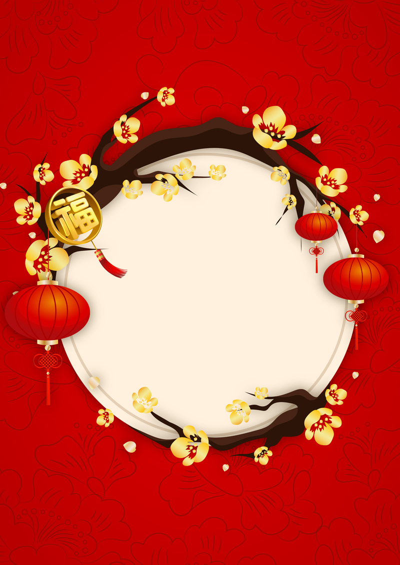 中国风喜庆背景素材，高清JPG与AI格式，精美红色矢量装饰图案下载