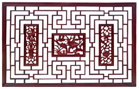 中国风装饰元素，古典雕花窗户PNG透明图片，高清下载素材