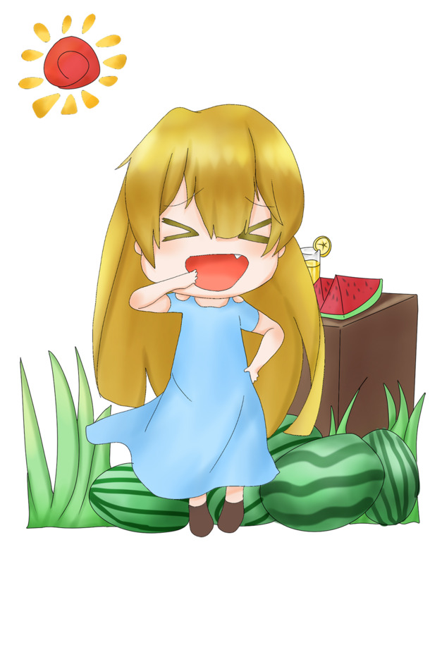 夏日大暑，清凉西瓜伴童真插画，节日元素PNG透明图片及PSD设计素材下载