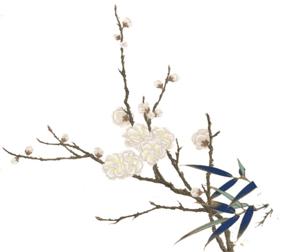 鹤舞梅香，高清PNG透明图片，中国风装饰元素，免费下载