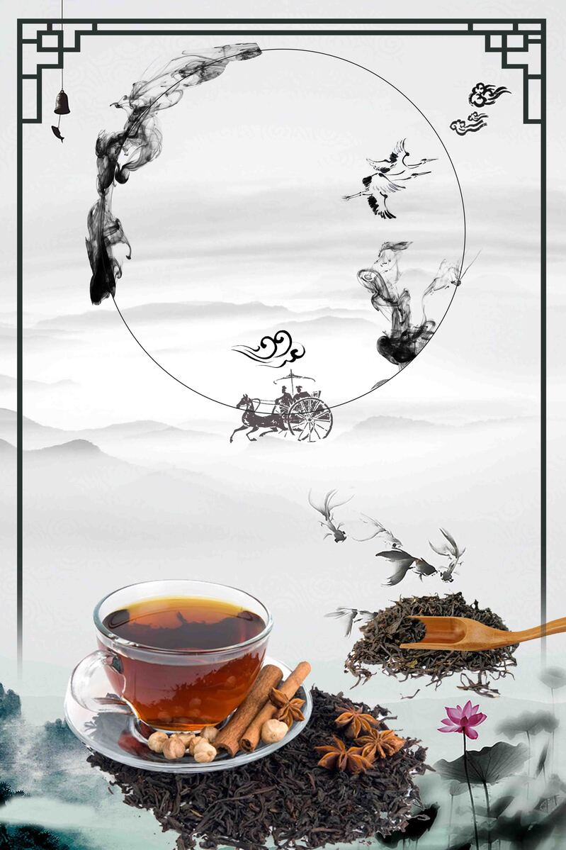 中国风黑茶文化高清图集，简约复古JPG/PSD设计素材下载