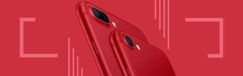 iPhone 8科技数码红色banner，高清JPG电商素材，狂欢PSD格式免费下载