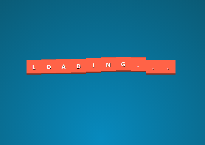CSS3渐变波浪方块loading加载动画