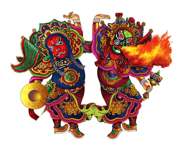 川剧人物PNG透明图，高清中国风装饰元素，免费下载设计素材