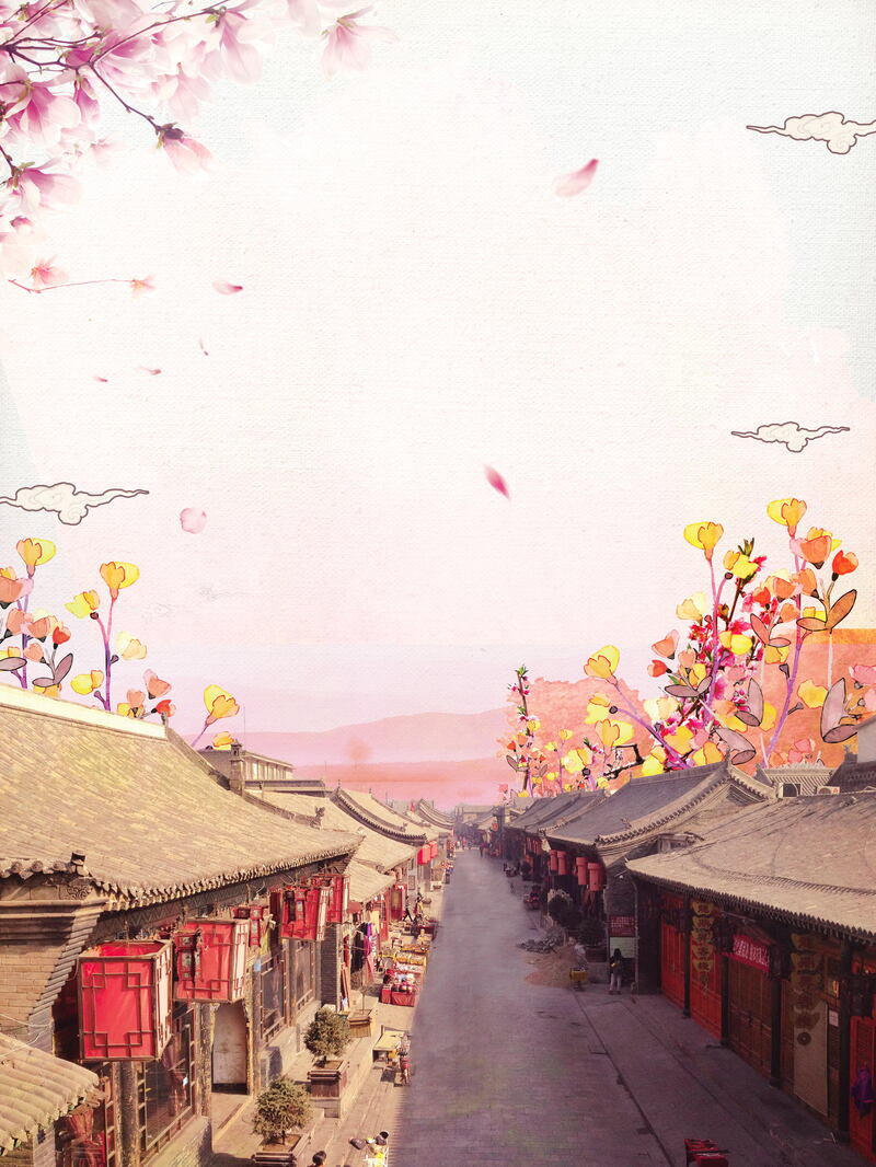 山西平遥旅游，精选复古中国风景点图片，PSD格式设计素材免费下载