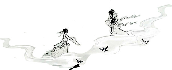 中秋节水墨画PNG透明图片，节日元素设计素材高清下载