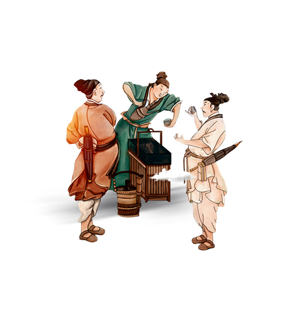 古人茶文化，精选茶友高清PNG透明图片，中国风装饰元素，设计素材免费下载