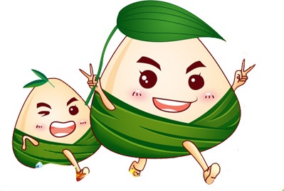 端午节竹叶粽子人物PNG素材，高清透明图片，节日元素设计下载