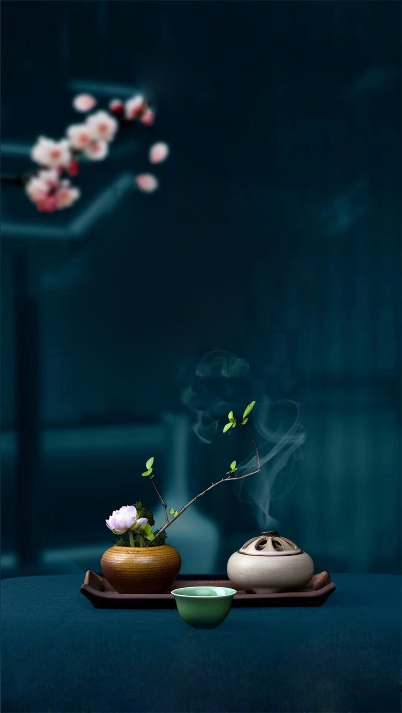 中国风淡雅茶文化背景素材，深色复古JPG图片，高清设计素材下载