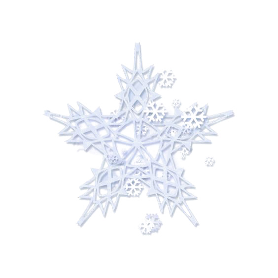 圣诞节雪花PNG透明图，高清节日元素，设计素材免费下载