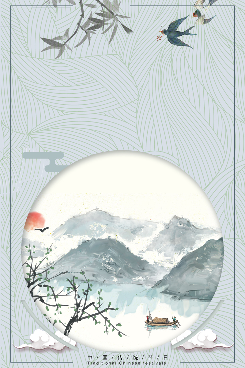 春季复古风底纹，高清JPG/PSD海报设计素材下载