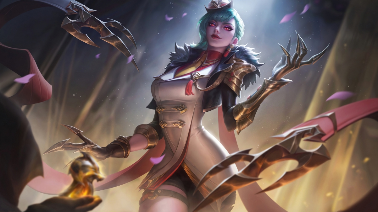LOL英雄联盟，痛苦之拥伊芙琳4K超清壁纸，绯金魅影主题，3840x2160分辨率，免费下载