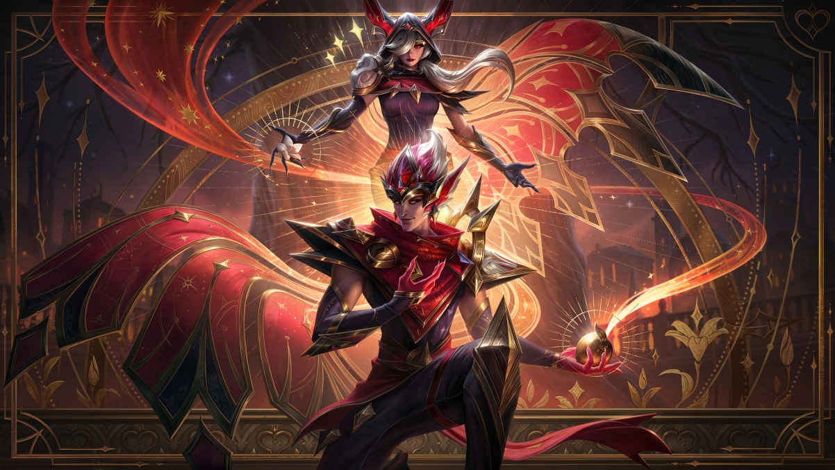 LOL英雄联盟，命运双子洛&霞 绝美4K壁纸，高清3840x2160，免费下载！