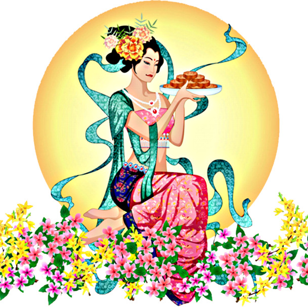 中秋节嫦娥PNG透明图片，高清节日元素，设计素材免费下载