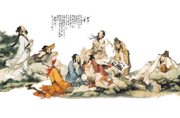 中国风八仙图PNG透明图片，高清装饰元素与设计素材下载